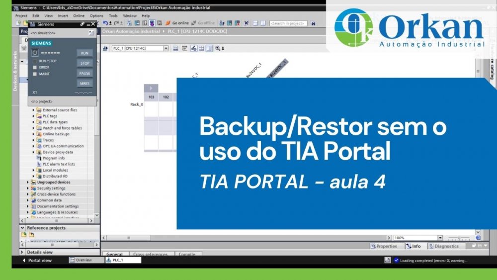 TIA PORTAL! Realizar backup/Restore sem o uso do TIA Portal ? Ensinamos você!