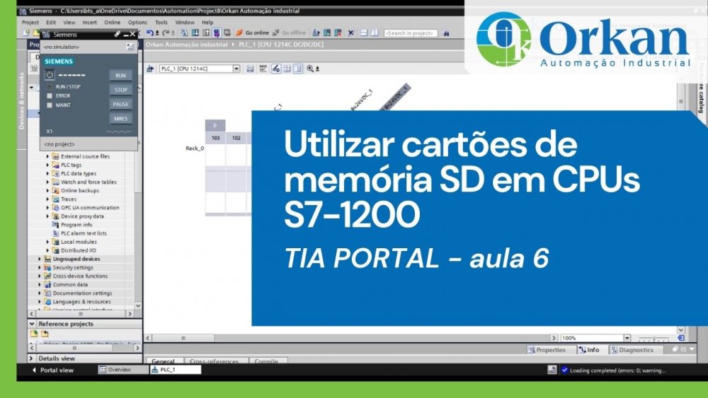 TIA PORTAL! Utilização de cartões de memória SD em CPUs S7-1200